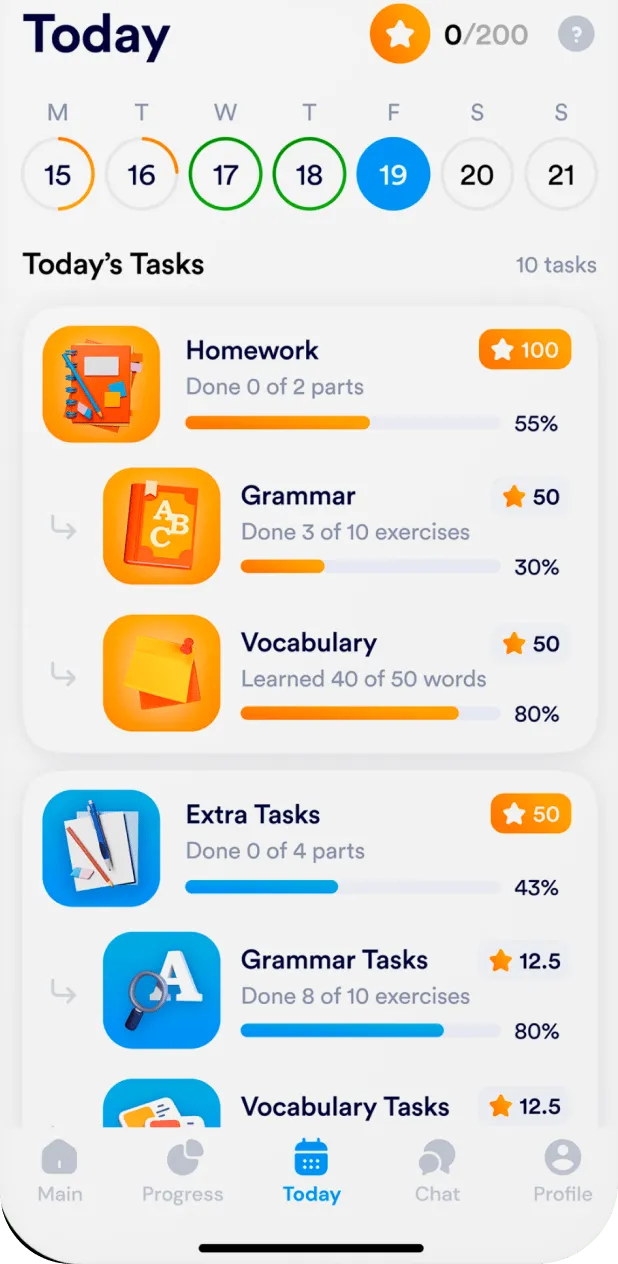 Cambridge App Today page