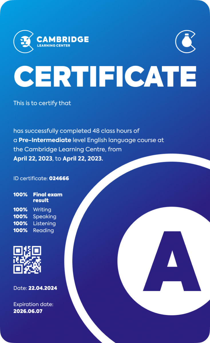 Cambridge LC Certificate